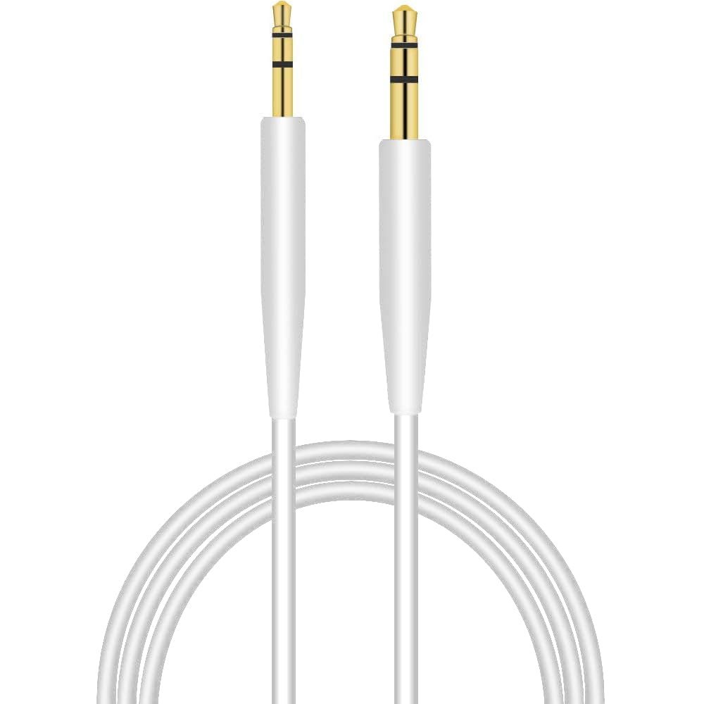 baolongking 2.5mm to 3.5mm Cable, Bose Headphone Cable, Replacement Stereo Aux Wire Audio Lead for Bose QC35 / QC35 II / QC25 / OE2 / JBL / E45BT / E55BT / E65BTNC Headsets (white)