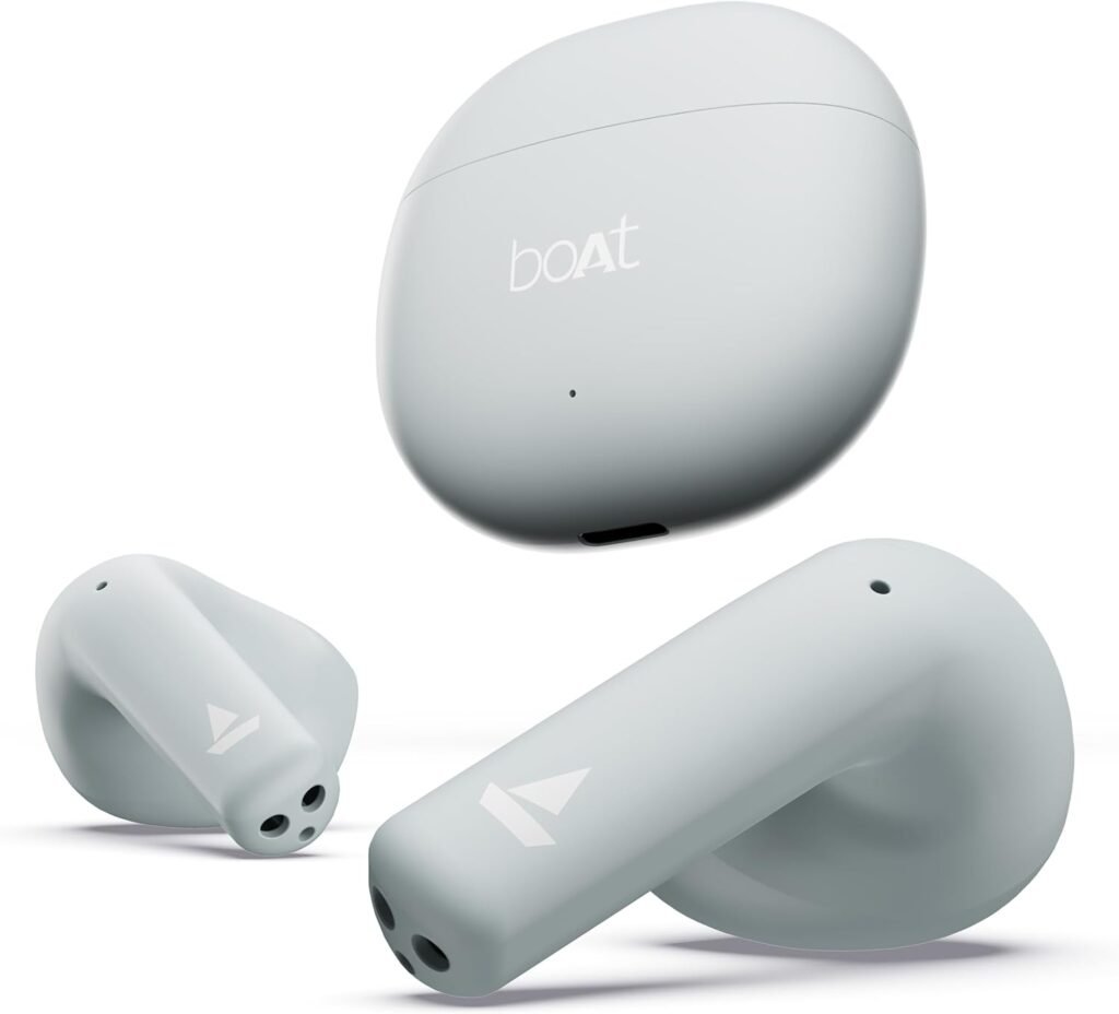 boAt Airdopes Atom 81 Truly Wireless in Ear Ear Buds w/Upto 50H Playtime, Quad Mics Enx Tech, 13MM Drivers,Super Low Latency(50ms), BT v5.3 (Aero Blue)