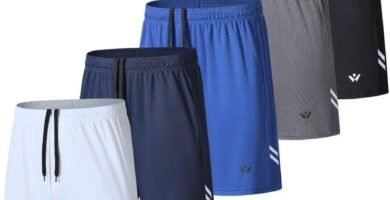 fovdtaa 5 Pack Mens Sports Shorts Men’s Athletic Shorts with Pockets and Elastic Waistband, Quick Dry Workout Shorts for Men Running Trousers