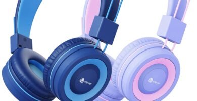 iClever Kids Headphones 2 Pack, Wired Headphones for Kids with MIC, 85/94dB Volume Control, Adjustable Headband, Foldable Headphones Kids on Ear for School Travel iClever Kids Headphones 2 Pack, Wired Headphones for Kids with MIC, 85/94dB Volume Control, Adjustable Headband, Foldable Headphones Kids on Ear for School Travel