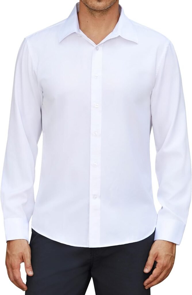 siliteelon Men’s Shirt Wrinkle Free Dress Shirt for Men Regular Fit Business Formal Shirt Cotton Men’s Long Sleeve Work Office Wedding siliteelon Men’s Shirt Wrinkle Free Dress Shirt for Men Regular Fit Business Formal Shirt Cotton Men’s Long Sleeve Work Office Wedding
