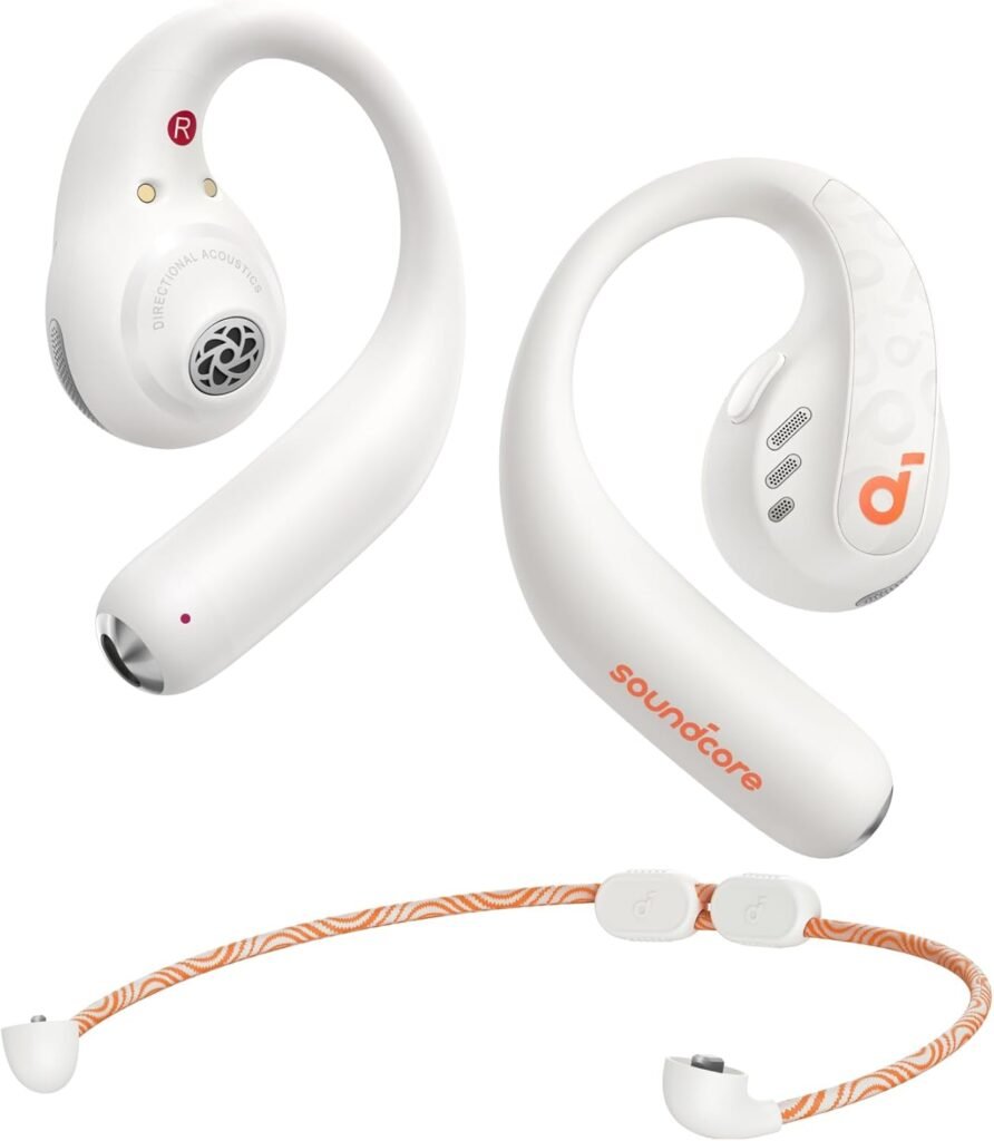 soundcore by Anker AeroFit Pro Open-Ear Headphones, Ultra Comfort, Secure Fit, Ergonomic Design, Rich Sound with LDAC, Bluetooth 5.3, IPX5 Water-Resistant, 46H Playtime, App Control, Wireless Earbuds