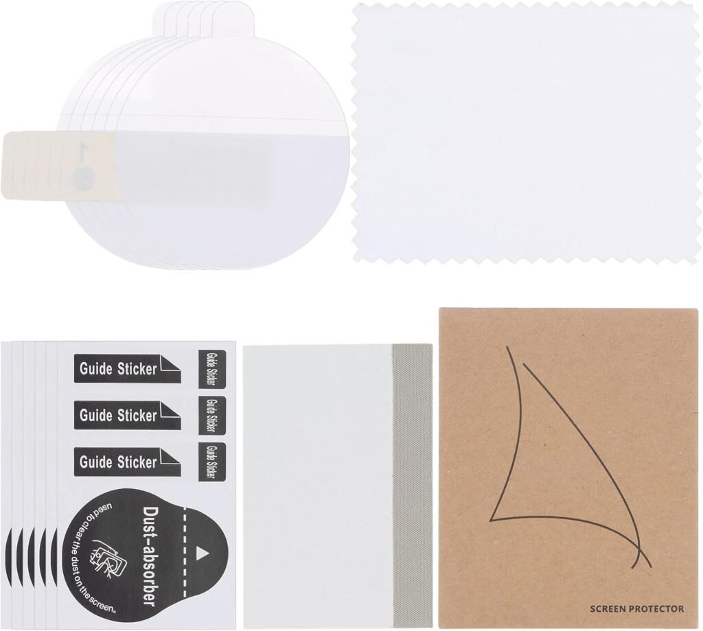 sourcing map 6pcs Watch Glass Screen Protectors 38mm HD High Definition Anti-Scratch Waterproof Ultra-Thin TPU Universal Smartwatch Screen Protective Film with Cloth Sticker Scraping Card sourcing map 6pcs Watch Glass Screen Protectors 38mm HD High Definition Anti-Scratch Waterproof Ultra-Thin TPU Universal Smartwatch Screen Protective Film with Cloth Sticker Scraping Card