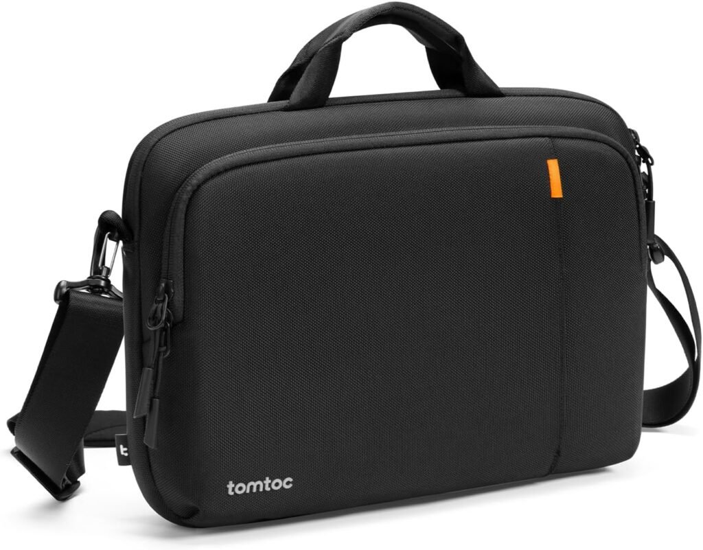 tomtoc 360 Protective Slim Laptop Case with Shoulder Strap for 16-inch MacBook Pro M3, 15-inch MacBook Air/Pro, Dell XPS 15, 15-inch Surface Laptop, Water-Repellent Laptop Accessory Bag for Business