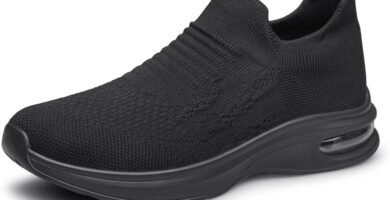 vibdiv Mens Slip On Trainers Casual Walking Nordic Shoes Breathable Nurse Work Shoes Lightweight Tennis Soft Mesh Shoes