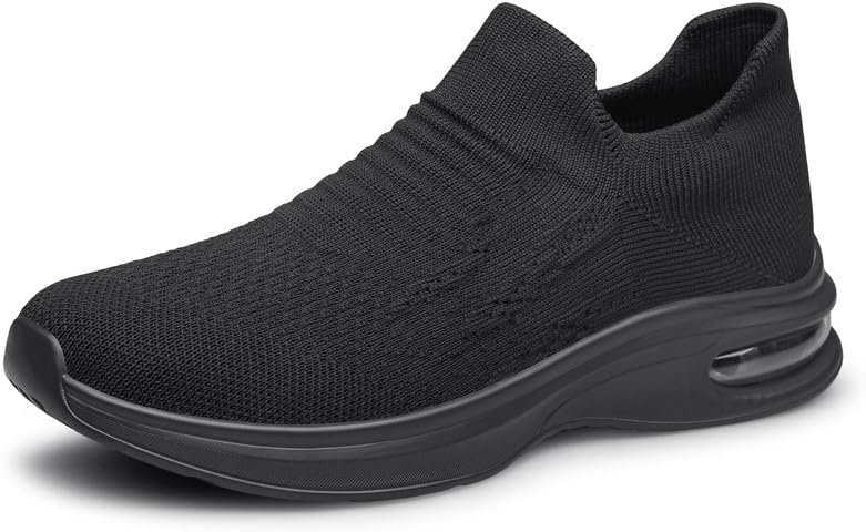 vibdiv Mens Slip On Trainers Casual Walking Nordic Shoes Breathable Nurse Work Shoes Lightweight Tennis Soft Mesh Shoes