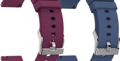 woednx Smart Watch Bands,20mm Replacement Straps Band for Smart Watch, soft skin-friendly silicone quick release, smart watch wristband(wine red+blue) woednx Smart Watch Bands,20mm Replacement Straps Band for Smart Watch, soft skin-friendly silicone quick release, smart watch wristband(wine red+blue)