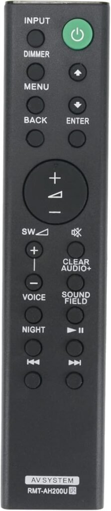 AULCMEET RMT-AH200U Replaced Remote Control Compatible with Audio Sony Sound Bar System SS-RT4 SS-RT3 SACT390 HTRT3 HTRT40 SS-SRT3L HTRT4 SAWCT390 SA-WCT390 HTCT390 SS-SRT3R HT-RT40 HT-RT4 HT-CT390