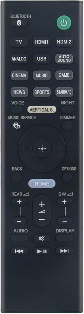 New RMT-AH400U Replace Remote Control – VINABTY RMTAH400U 149336511 Remote Control Replacement fit for Sony Soundbar HT-ZF9 SA-ZF9 SAZ9F HT-Z9F SA-WZF9 SA-Z9F HTZ9F SAWZF9 Remote Controller