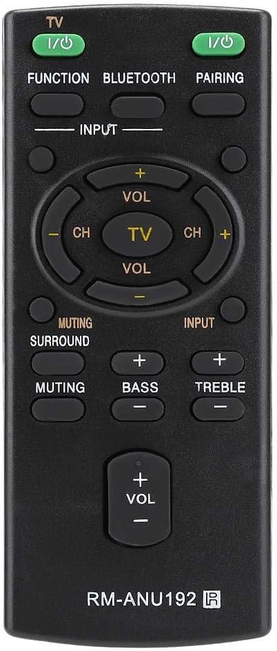 Topiky Remote Control Replacement Controller for Sony SA CT60BT HT CT60BT SS WCT60 Soundbar