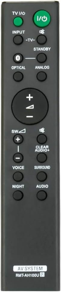 VINABTY RMT-AH100U Remote Control Replacement for Sony AV Sound Bar HT-CT180 HTCT180 SACT180 SAWCT180 SA-CT180 SA-WCT180 VINABTY RMT-AH100U Remote Control Replacement for Sony AV Sound Bar HT-CT180 HTCT180 SACT180 SAWCT180 SA-CT180 SA-WCT180
