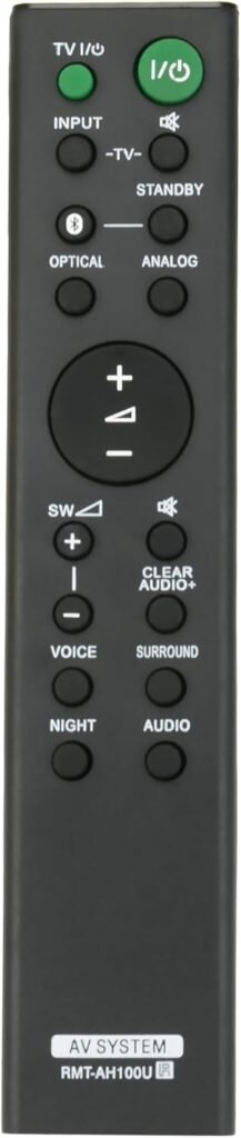 VINABTY RMT-AH100U Remote Control replacement Compatible with Sony Sound Bar HT-CT180 SA-CT180 SA-WCT180 VINABTY RMT-AH100U Remote Control replacement Compatible with Sony Sound Bar HT-CT180 SA-CT180 SA-WCT180