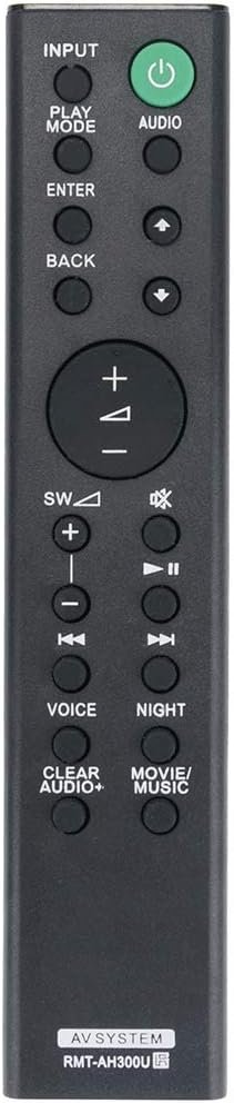 VINABTY RMT-AH300U Remote Control For Sony Sound Bar HT-CT291 HT-CT290 SA-CT290 SA-CT291 149327911 VINABTY RMT-AH300U Remote Control For Sony Sound Bar HT-CT291 HT-CT290 SA-CT290 SA-CT291 149327911