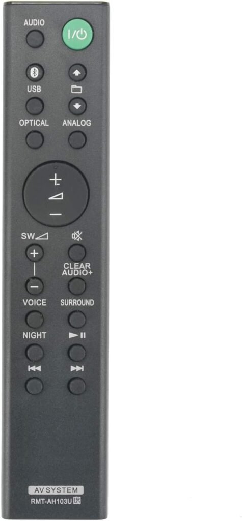 VINABTY Replacement RMT-AH103U remote control Compatible with Sony Sound Bar HT-CT80 SA-CT80 SS-WCT80 VINABTY Replacement RMT-AH103U remote control Compatible with Sony Sound Bar HT-CT80 SA-CT80 SS-WCT80